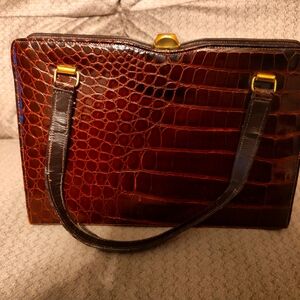 Vintage Bella Stone handbag Alligator